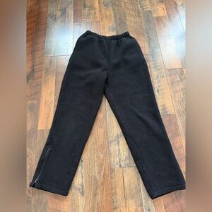 Cabela’s polartec black fleece pants Med